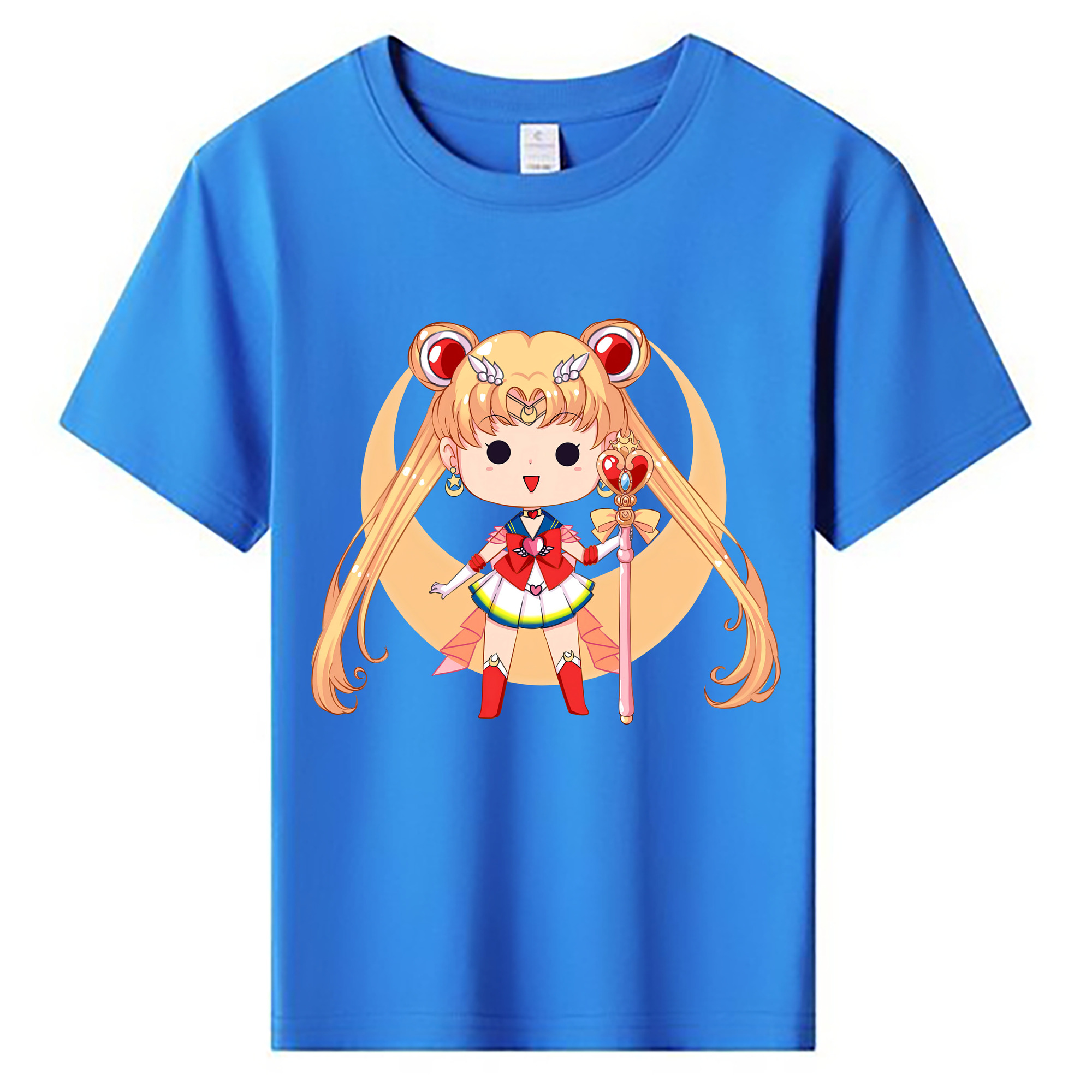 （画像用） 美少女戦士セーラームーン 月野 うさぎ つきの うさぎ Sailor Moon Tsukino Usagi 綿100％キッズTシャツ（フロントプリント）